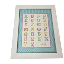 Cupcakes and Cartwheels Alphabet Nursery Art Wall Hanging Framed Picture Happi