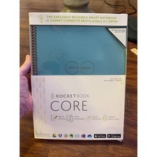 Rocketbook Core Letter Smart Reusable Notebook Blue Dot Grid New Sealed
