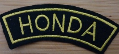 HONDA EMBROIDERED CUSTOMISATION SHOULDER IRON ON PATCH FREE POSTAGE 