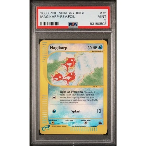 Magikarp 75/144 Skyridge Reverse Holo PSA 9