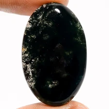 100% Natural Moss Agate Oval Shape Cabochon Gemstone 31 Ct. 32X20X5 mm UG-2233