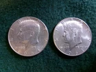 2 - 1964 Kenndy 90% Silver Half Dollars in AU Condition
