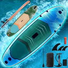 Danrelax LED Inflatable Paddle Board 10.6" with SUP Accessories, 7-Color