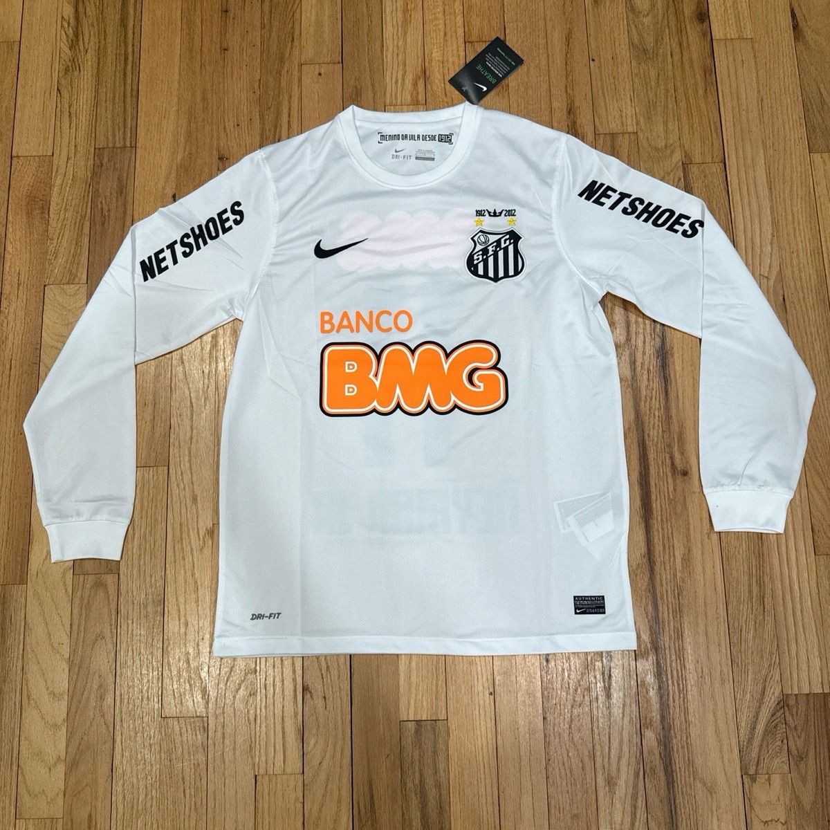Nike Santos FC Neymar Jr Dri-Fit Authentic Soccer Jersey White | eBay