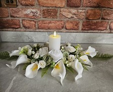 Wedding Table Display With Battery Flickering Candle Artificial Cala Lily