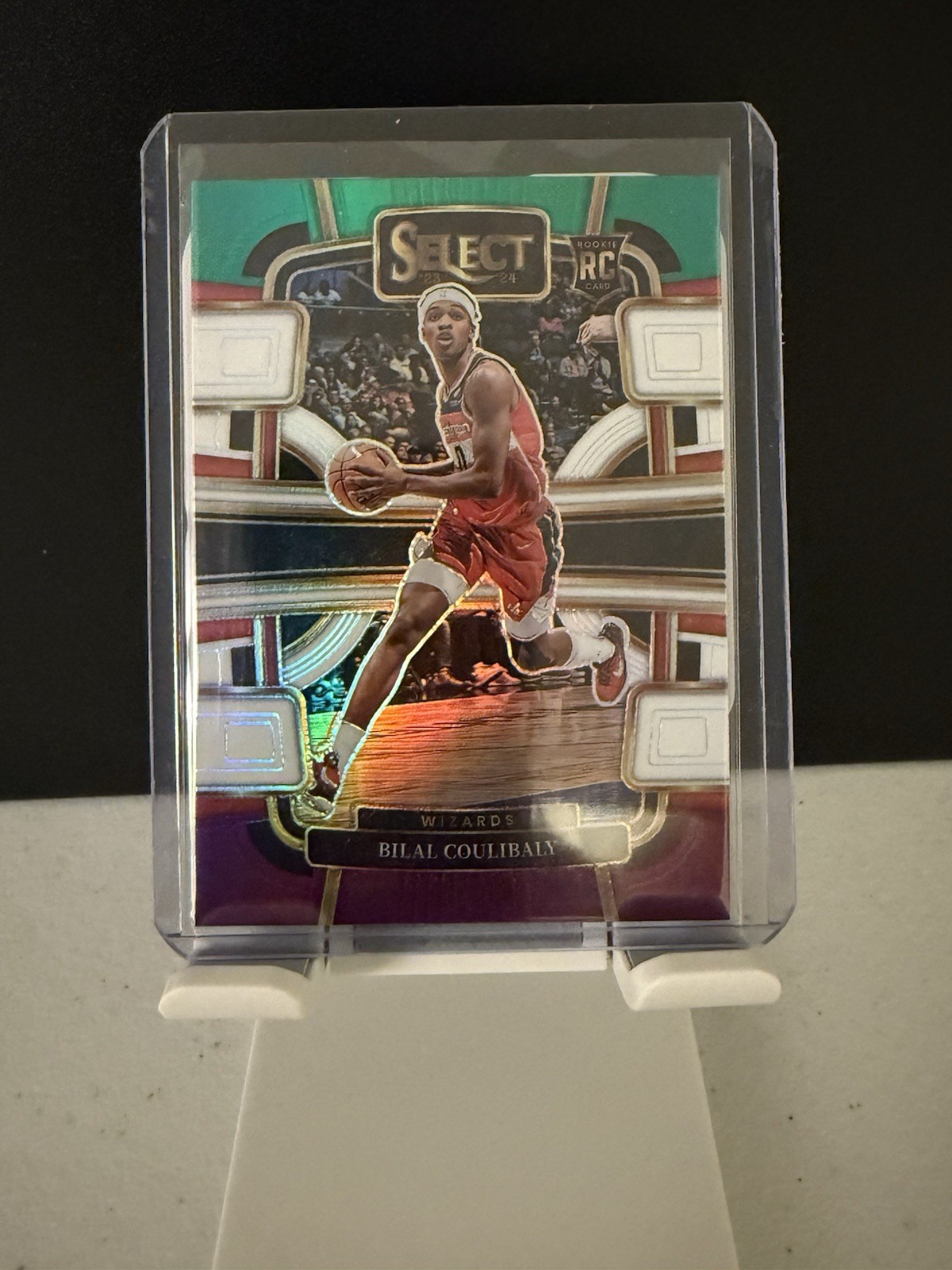 2023-24 Panini Select #97 Bilal Coulibaly Rookie Green White Purple Prizm RC