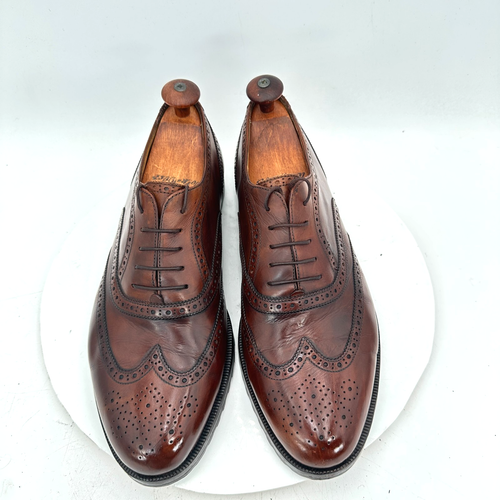Bragano by Cole Haan Men Size 11D Brown Leather Brogue Wingtip Oxford Dress Shoe