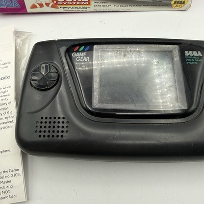 Sega Game Gear Handheld Console, Box And Manual No Screen Display
