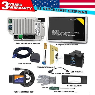Factory SYNC 2 to SYNC 3 3.4 Upgrade Carplay Kit Fit For Ford Sync 3 APIM GPS US