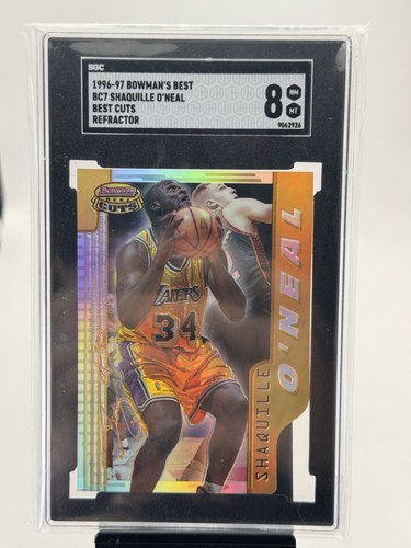 1996 Bowman's Best Cuts Shaquille Shaq O'neal rifrattore fustellato Lakers BC7 SGC 8 - Foto 1 di 2