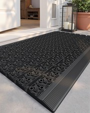 Outdoor Mats for Front Door All Weather, 19"x30" Non Slip Low Pile Outside Do...