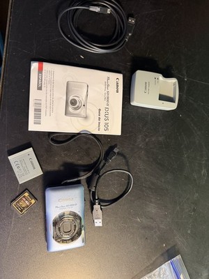 Canon PowerShot SD1300 IS Digital Elph Compact Digital Camera Silver Works READ