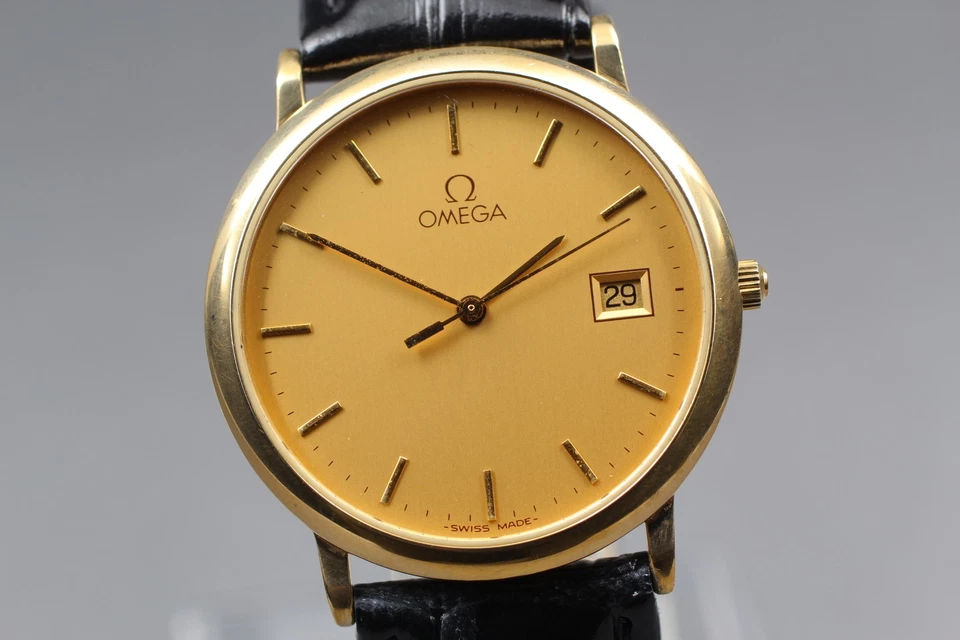 [Quase em perfeito estado] Vintage OMEGA De Ville Cal.1430 32mm Relógio Masculino de Quartzo do Japão - Imagem 2 de 4