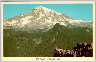 Vtg Postcard Mount Rainier Mount Rainier National Park, WA 1950s