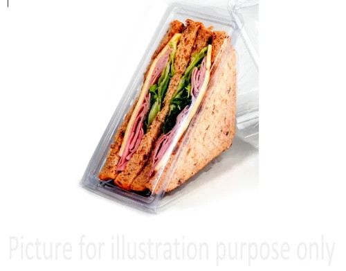& 100 x Faerch Recyclable clear Deep Fill Sandwich Wedges