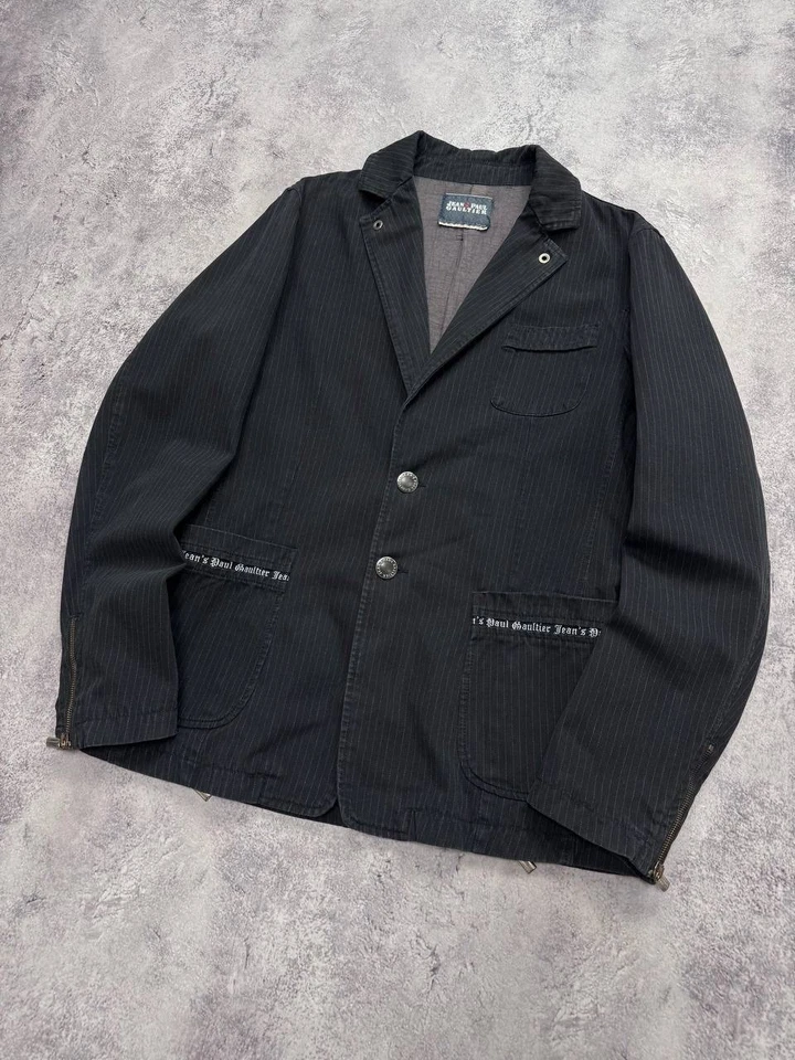 ¡Raro! Blazer negro Jean Paul Gaultier - Chaqueta de diseñador vintage Foto 2 de 4