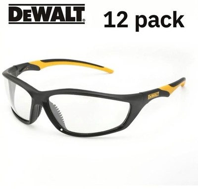 BOX OF 12 DeWalt DPG96 Safety Glasses Router Clear Polycarbonate Lens Wraparound