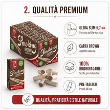Filtri Smoking Marroni Pre - Tagliati Marrone 5,7mm Ultra Slim 3 Originali