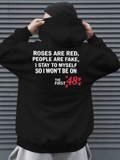  Dear Person Behind Me Hoodie Men's Red Hoodie - Soft Plush, Plus Size, Casual