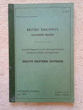 BR SR SE Div'n Sectional Appendix To Working Timetable 1973 BR 30020 138 Pages