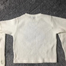 White Ribbed Short Sleeve Knit T-Shirt Stylish Basic Top