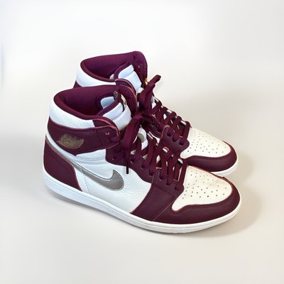 B131) Nike Air Jordan 1 One High Retro OG Bordeaux 555088-611 Men s Size 10.5