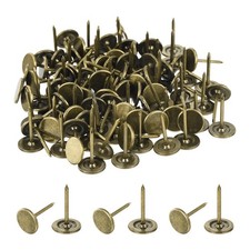 110Pcs Upholstery Tacks, 11 x 17 mm Cap Black Thumb Tacks, Bronze