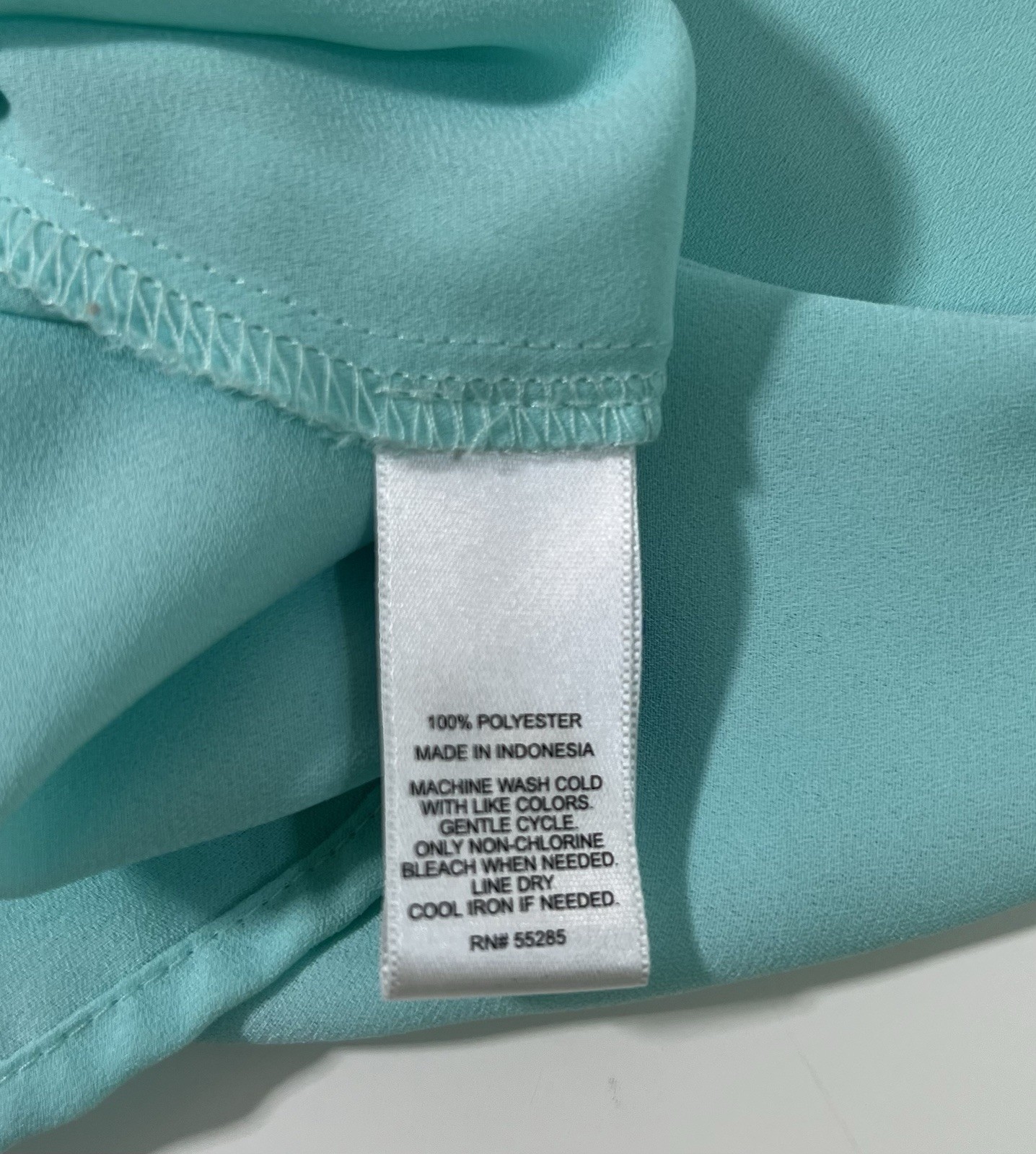 EXPRESS Turquoise Mint Green Button Down Balloon … - image 8