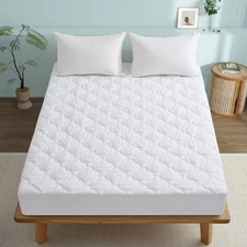 Waterproof Mattress Pad Moisture Wicking, King Queen Twin Quilted Fitted