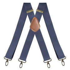 Adult Men's Four-Clip Buckle Suspenders Adjustable X-Shaped Braces Heavy Duty