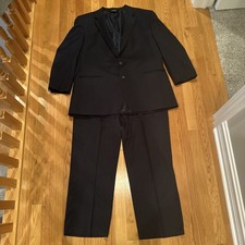 Haggar 48R 42x30 Black Classic Fit Mens Jacket Pants Suit