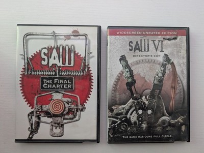 Saw VI Unrated Director's Cut & Saw The Final Chapter DVD Bundle Horror