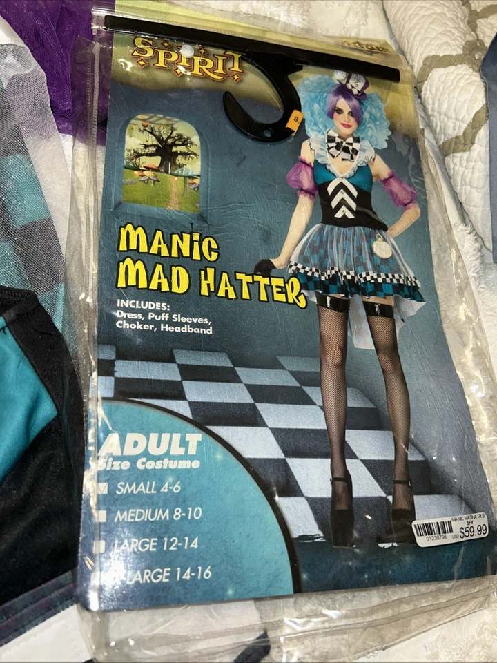 Маниакальный безумный шляпник взрослый женский костюм маленький - Изображение 3 из 4