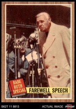 1962 Topps #144 Babe Ruth Farewell Speech GRN Yankees 6 - EX/MT