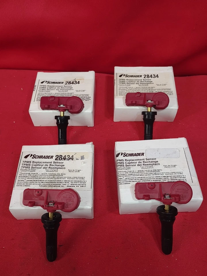 4 x Sensor TPMS Schrader 28434 para Select 2007-2010 Chrysler Dodge Jeep Foto 2 de 4
