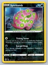 Spiritomb 089/172 Reverse Holo SWSH09: Carta Pokemon Stelle Brillanti - NM