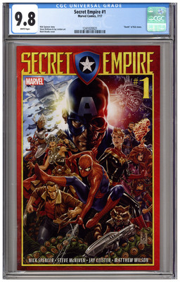 Secret Empire #1 CGC 9.8 2017 Mark Brooks Cover Death of Rick Jones 2017 Marvel