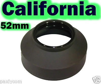 PAXLY 52mm 3 Stage Rubber Lens Hood Canon Nikon Sony Sigma