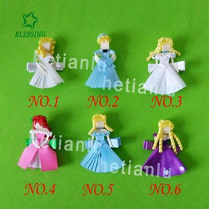 20 BLESSING Happy Girl 4.5/" Princess Cheer Hair Bow Clip Cinderella Snow White