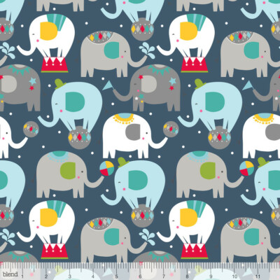 Piccadilly Balancing Act Navy von Mischgewebe 100% Baumwolle Fat Quarter Stoff