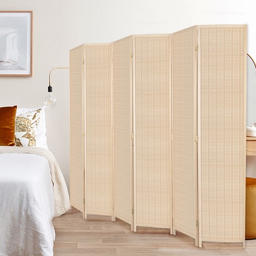 Bamboo Room Dividers 6 Panel Wall Partition Folding Room Screens Home