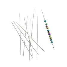 2 Collapsible Big Eye Beading Needles - 57mm x 0.3mm - TL037