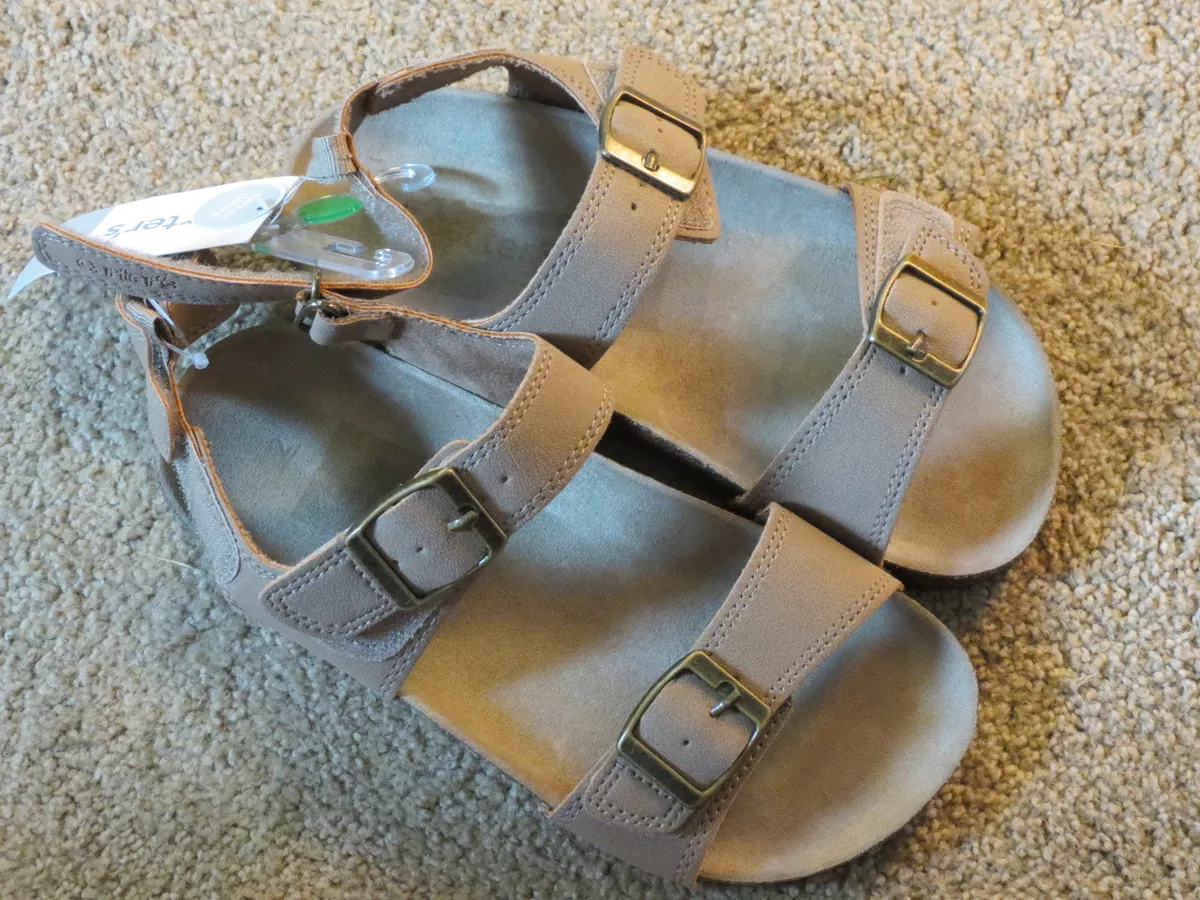 NEW NWT Carters tan cork 2-strap - youth 2 (boys or | eBay