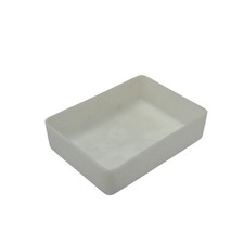 Plastic Box White 4" Length 3" Width 1" Height 0.03" Thickness