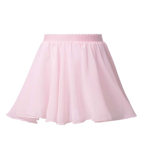 Girl Ballet Dance Basic Chiffon Wrap Skirt Kid Skate Circular Pull-On Tutu Skirt - Picture 11 of 58