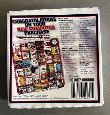 2005 PC Software Suite, 8 Disk Set, 39 Different Programs