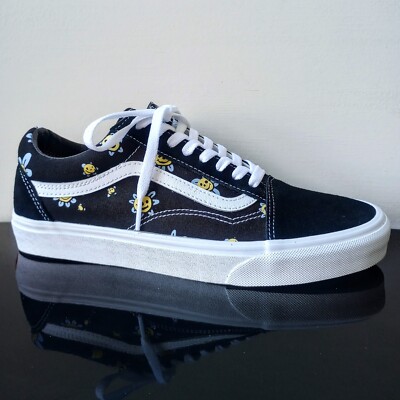 Vans Men's Old Skool Trippy Grin Floral in Wonderful Black Blue