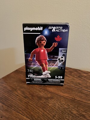 Playmobil Soccer Football Player Set # 71133 - Canada - NEW FACTORY SEALED