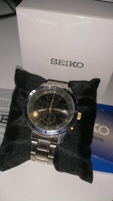 4t57-00h0 Watch Seiko Steel Chronograph Stainless Men's 100m