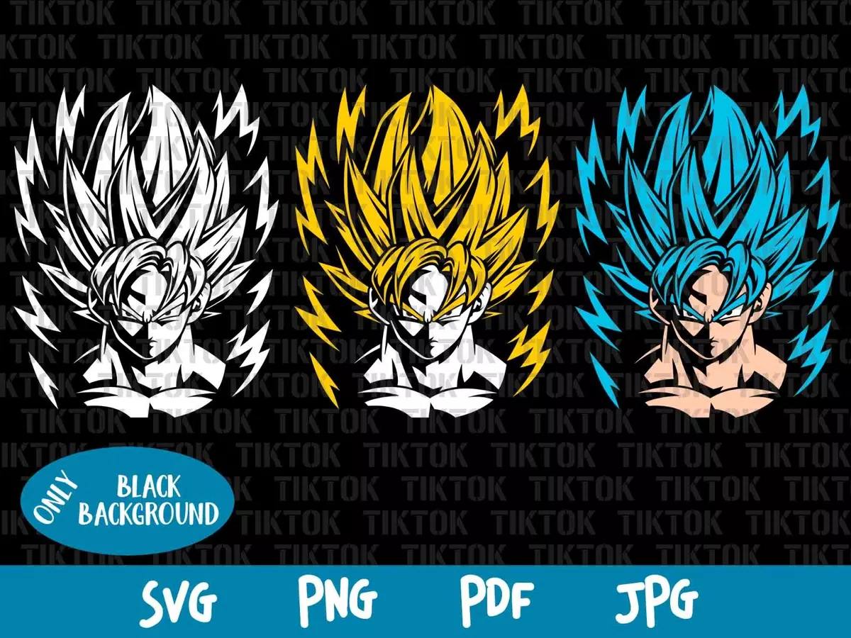 Super Saiyan Goku Svg, Dragon Ball Svg, Super Saiyan 3 Svg